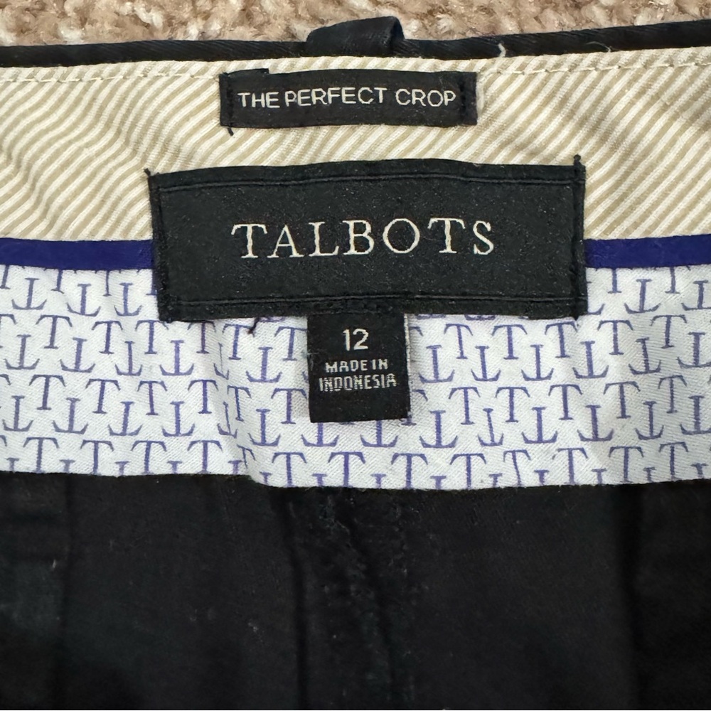 Talbots Black Perfect Crop Pants - 12 - Picture 3 of 5